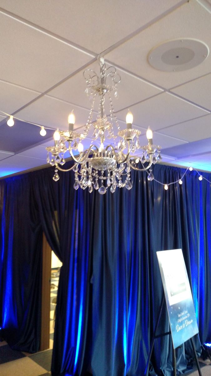 Multiple Sections Of Polyknit Navy Backdrop